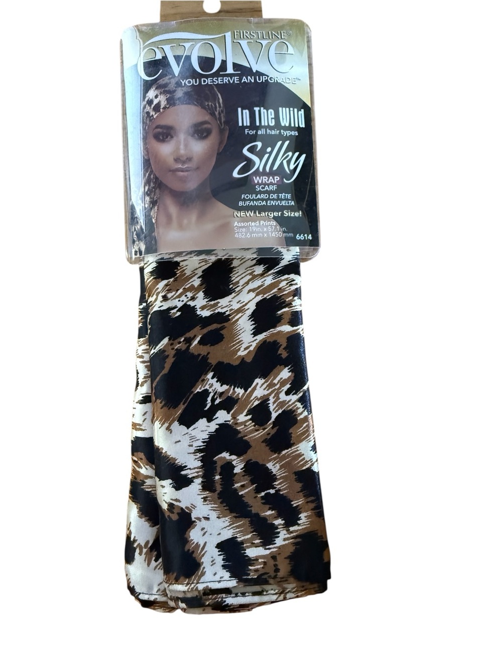 Firstline Evolve In the Wild Essential Silky Wrap Scarf Animal Print 19"X57.1"